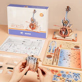 ROKR - PUZZLE 3D BOIS - ROKR | Violon Mécanique Édition Limitée - AMK63M - Golemites - Rokr