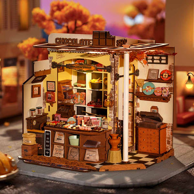 Maquette en bois la Chocolaterie de Henri