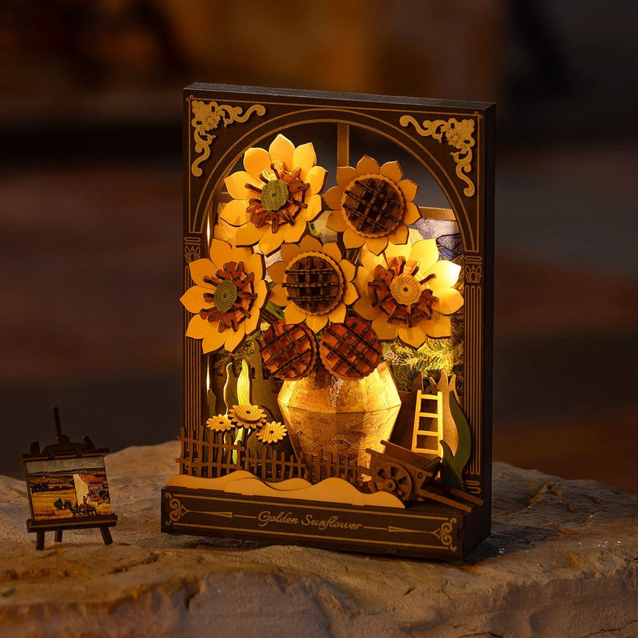 ROWOOD - PUZZLE 3D - Maquette bois les tournesols - TH002 - Golemites - Rokr