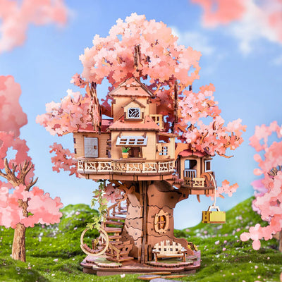 Puzzle 3D en bois Sakura Tree House TGS04