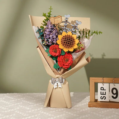 Maquette Bois | Bouquet de Fleurs