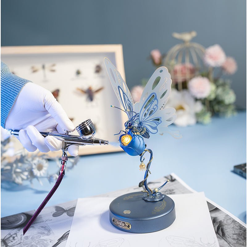 ROKR - PUZZLE 3D - ROKR | Papillon Mécanique Bleu - MI05B - Golemites - Rokr