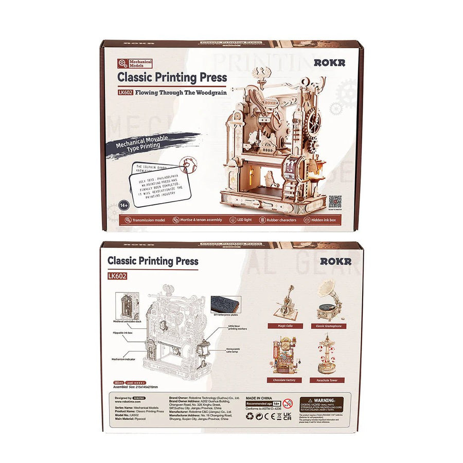 ROKR - PUZZLE 3D BOIS - Rokr | Presse à Imprimer - LK602 - Golemites - Rokr
