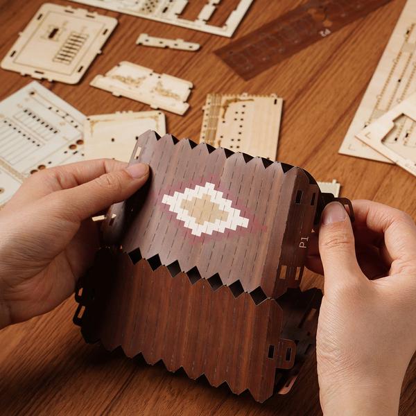 ROLIFE - PUZZLE 3D BOIS - Puzzle 3D bois | Accordéon - TG410 - Golemites - Rokr
