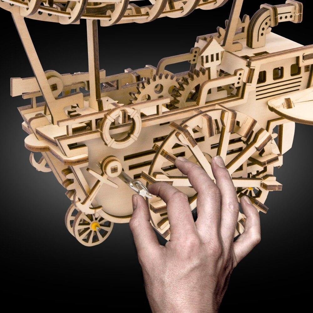 Maquette Bois Ballon dirigeable 18 cm Puzzle 3D