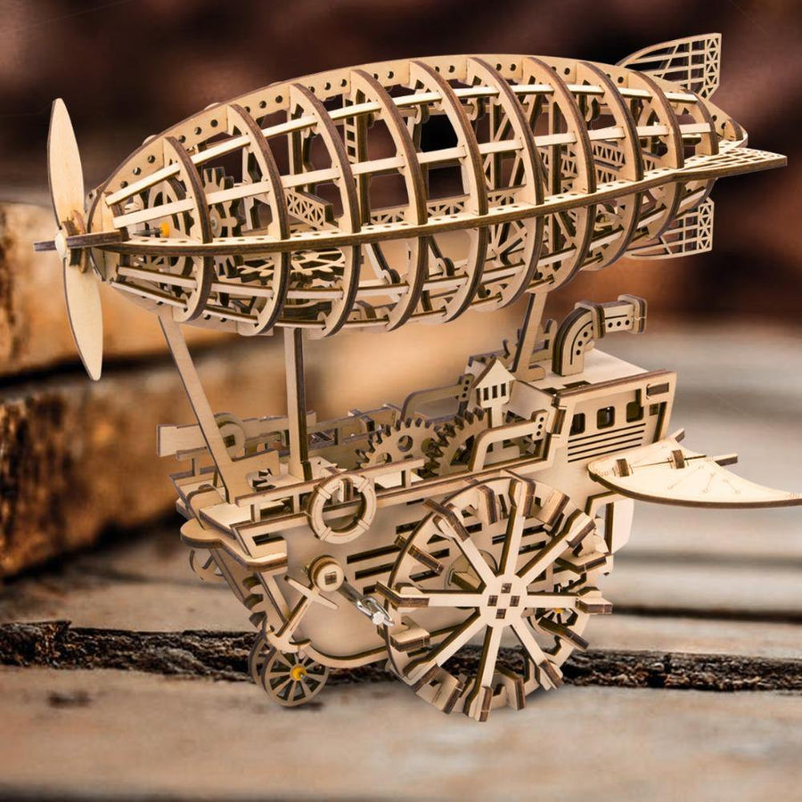 ROKR - PUZZLE 3D BOIS - Puzzle 3D bois | Ballon Dirigeable Zeppelin - LK702 - Golemites - Rokr