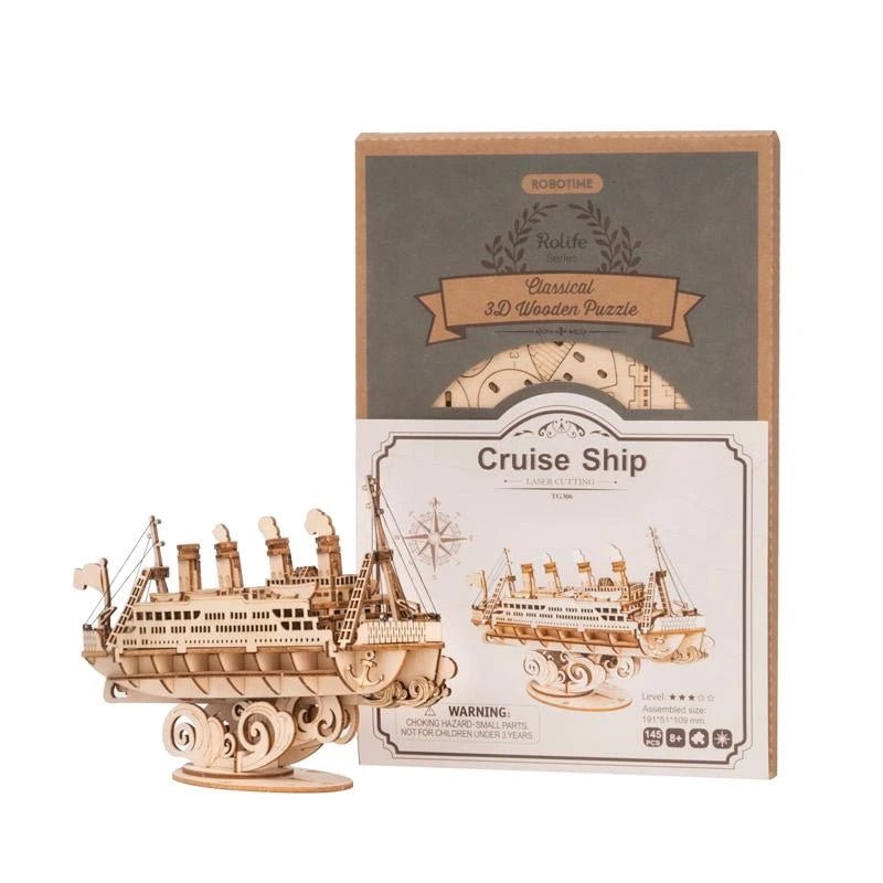 ROLIFE - PUZZLE 3D BOIS - Puzzle 3D Bois | Bateau de Croisière - TG306 - Golemites - Rokr