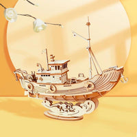 ROLIFE - PUZZLE 3D BOIS - Puzzle 3D Bois | Bateau de Pêche - TG308 - Golemites - Rokr