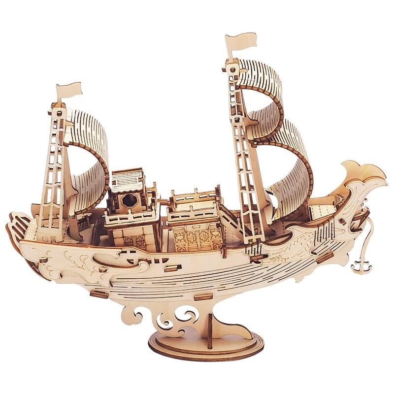 ROLIFE - PUZZLE 3D BOIS - Puzzle 3D Bois | Bateau du Japon - TG307 - Golemites - Rokr