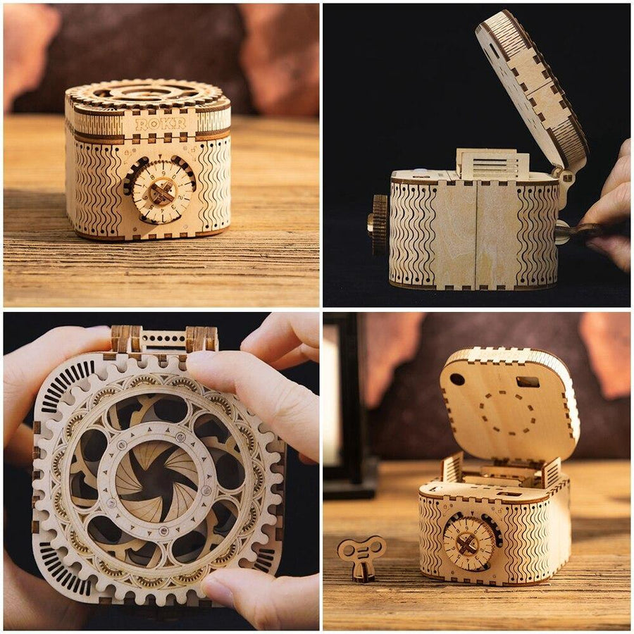 ROKR - PUZZLE 3D BOIS - Puzzle 3D bois | Boîte à Trésor - LK502 - Golemites - Rokr