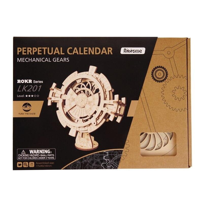 ROKR - PUZZLE 3D BOIS - Puzzle 3D bois | Calendrier perpétuel - LK201 - Golemites - Rokr