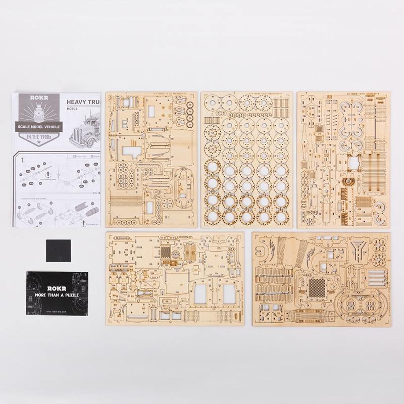 ROKR - PUZZLE 3D BOIS - Puzzle 3D bois | Camion Poids Lourd - MC502 - Golemites - Rokr