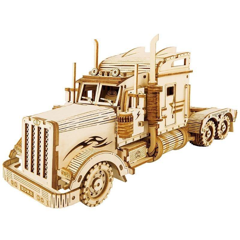 Puzzle 3D bois  Camion Poids Lourd - Golemites - Rokr