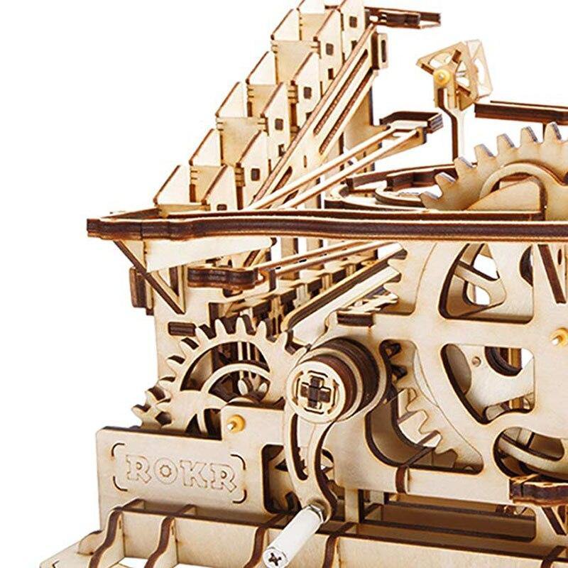 ROKR - PUZZLE 3D BOIS - Puzzle 3d bois | Circuit à billes Waterweel - LG501 - Golemites - Rokr