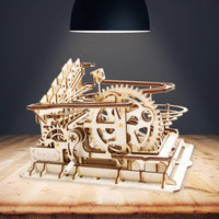 ROKR - PUZZLE 3D BOIS - Puzzle 3d bois | Circuit à billes Waterweel - LG501 - Golemites - Rokr