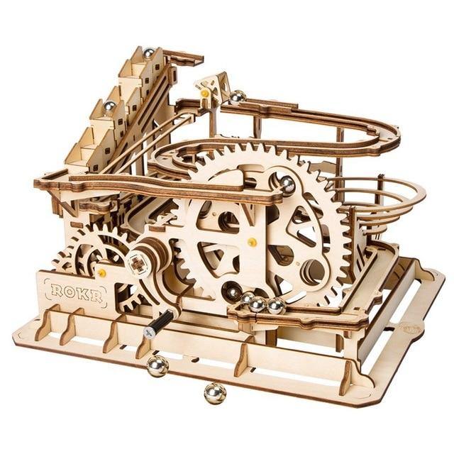 ROKR - PUZZLE 3D BOIS - Puzzle 3d bois | Circuit à billes Waterweel - LG501 - Golemites - Rokr