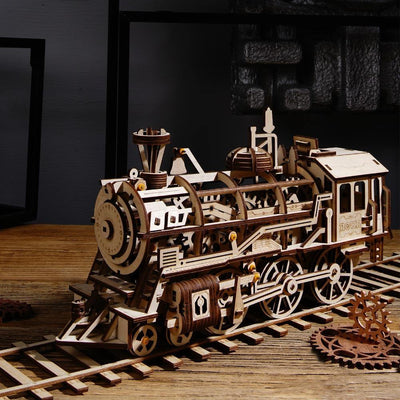 Puzzle 3D bois | Locomotive Mécanique
