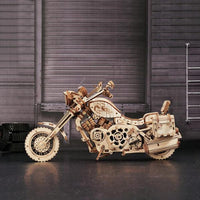 ROBOTIME - PUZZLE 3D BOIS - Puzzle 3D bois | Moto Cruiser - LK504 - Golemites - Rokr