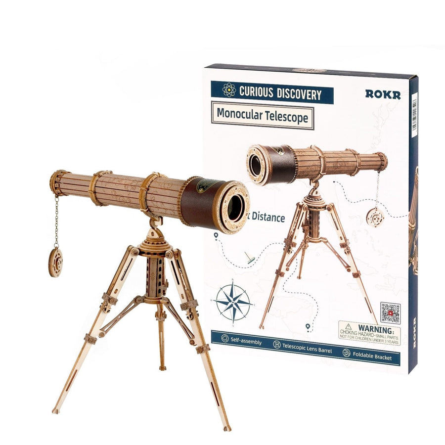 ROKR - PUZZLE 3D BOIS - Puzzle 3D bois | Télescope - ST004 - Golemites - Rokr