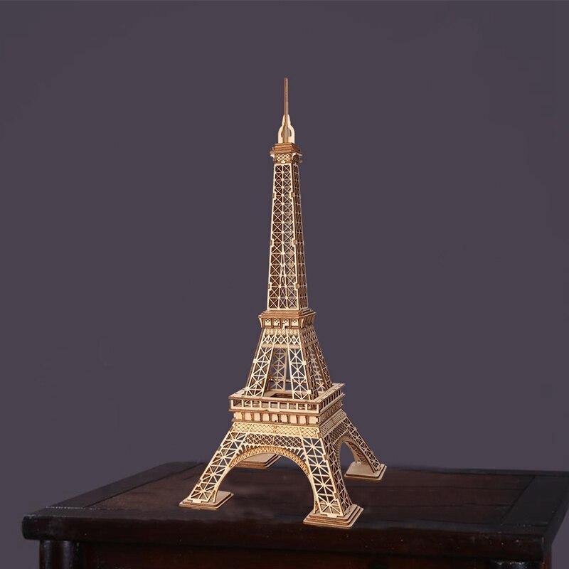 Puzzle 3D en bois pour enfants et adultes, 7 modèles, bricolage, cadeau  d'assemblage, TG207 Paris Tower