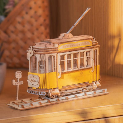Puzzle 3d Bois | Tram vintage