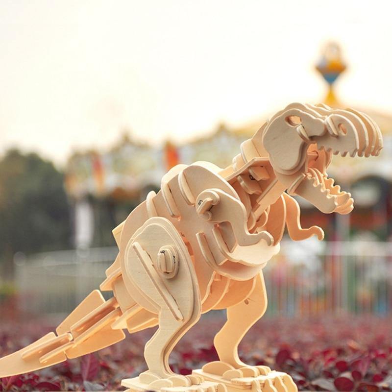 Puzzle 3D bois | T.Rex robotisé - Golemites - Rokr