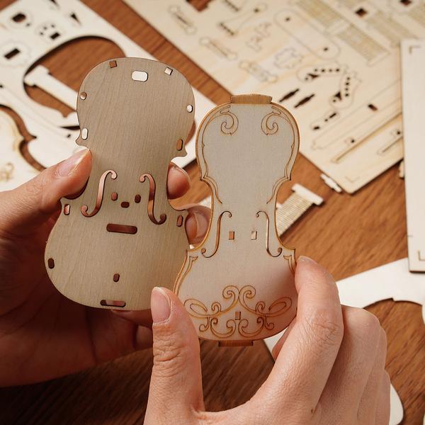 ROLIFE - PUZZLE 3D BOIS - Puzzle 3D bois | Violoncelle - TG411 - Golemites - Rokr
