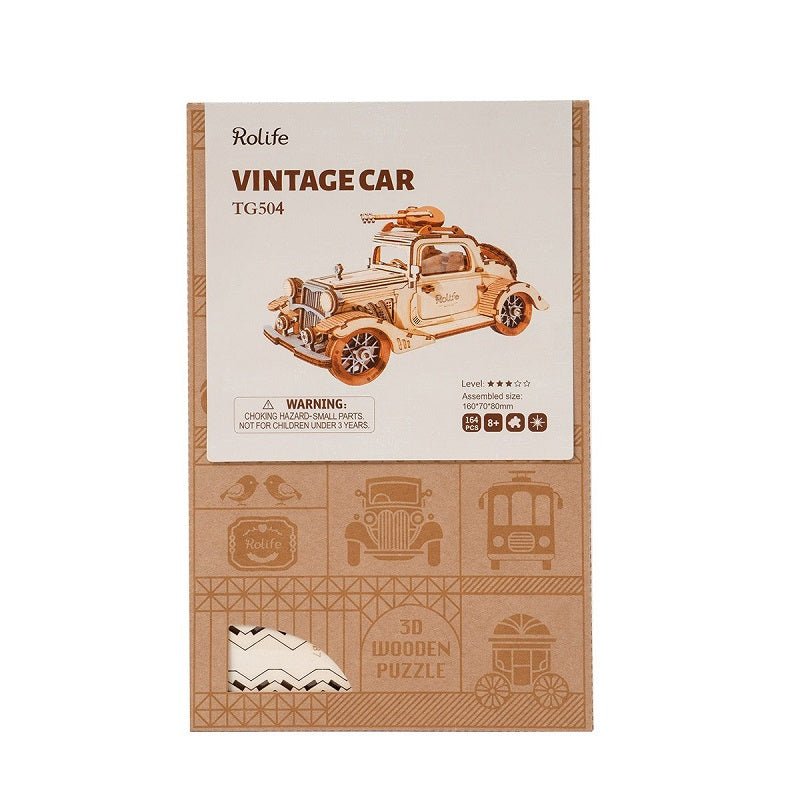 ROLIFE - PUZZLE 3D BOIS - Puzzle 3d Bois | Voiture Vintage - TG504 - Golemites - Rokr
