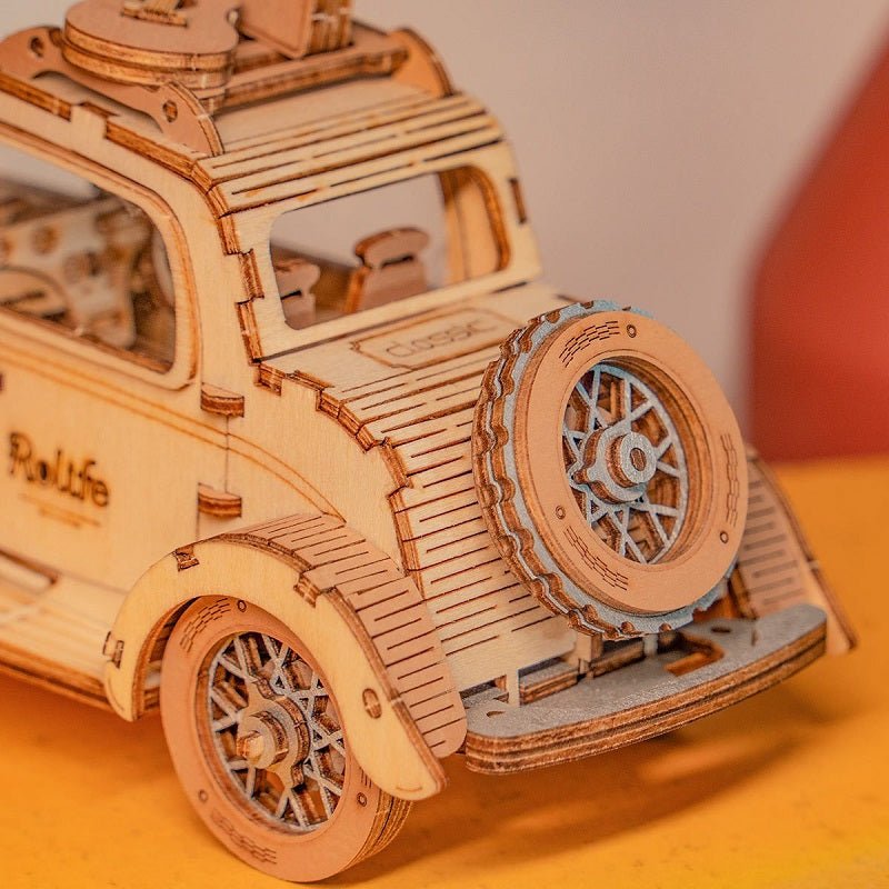ROLIFE - PUZZLE 3D BOIS - Puzzle 3d Bois | Voiture Vintage - TG504 - Golemites - Rokr