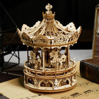 ROKR - PUZZLE 3D BOIS - Puzzle 3D | Carrousel Romantique musical - 14:691#AMK62 - Golemites - Rokr