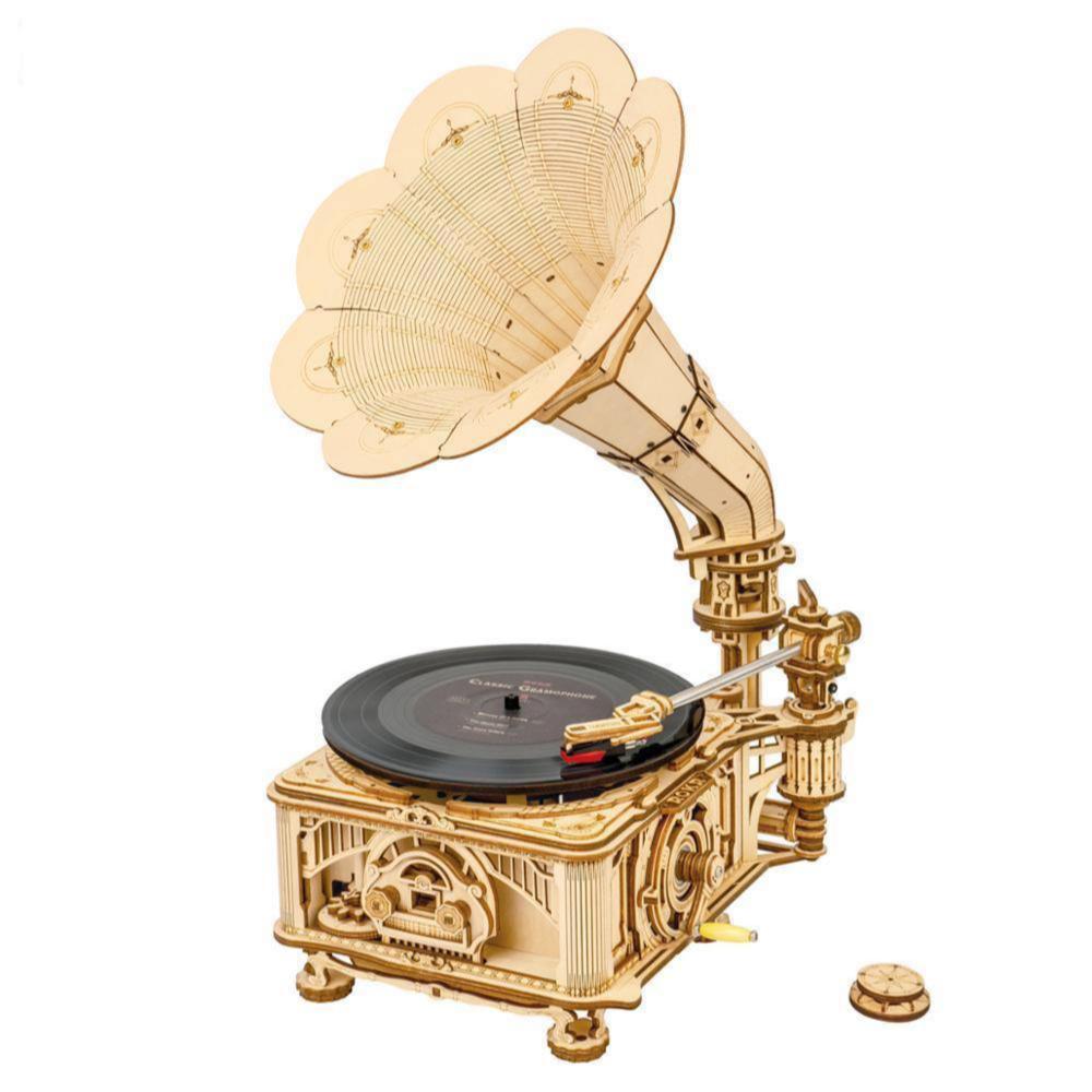 Puzzle 3D bois  Gramophone - Golemites - Rokr