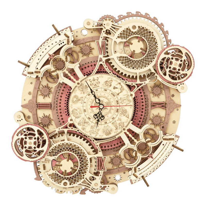 Puzzle Mécanique 3D Bois - Horloge murale Astrologique - ROKR