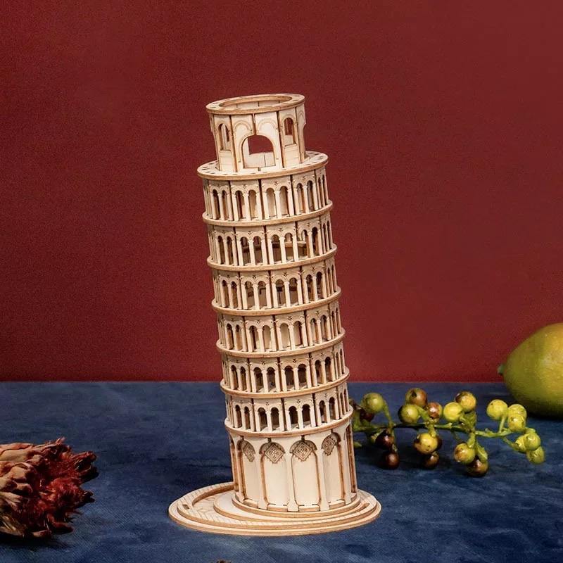 Puzzle 3D en bois - Maquette de la Tour Penchée de Pise Rolife TG304