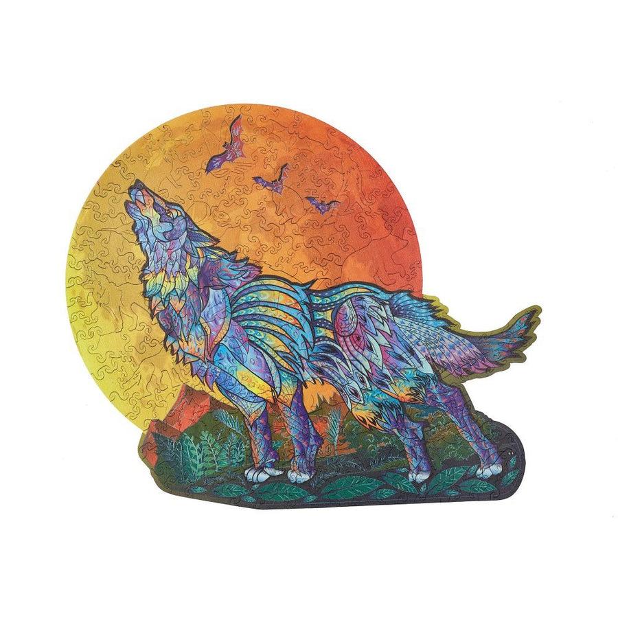 Golemites - Puzzle 3D en bois - Puzzles classiques - Puzzle Bois | Le Loup Hurleur - loup - Golemites - Rokr