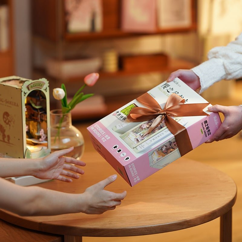 ROLIFE - PUZZLE 3D BOIS - ROLIFE | Book Nook Falling Sakura TGB05 - TGB05 - Golemites - Rokr