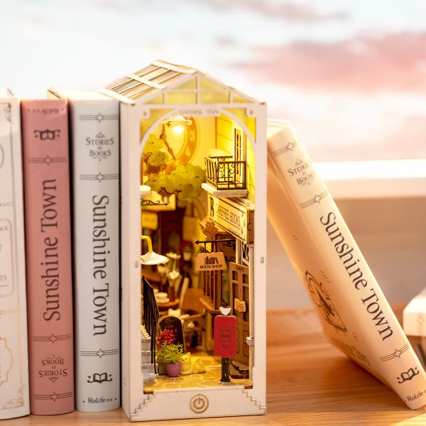ROLIFE - PUZZLE 3D BOIS - ROLIFE | Book Nook Sunshine Town - TGB02 - Golemites - Rokr