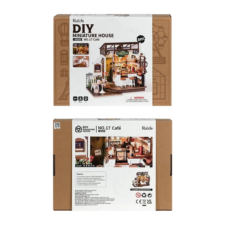 ROLIFE - PUZZLE 3D BOIS - ROLIFE | Diorama Le Café n°17 DG162 - DG162 - Golemites - Rokr