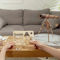 Assemblage de la maquette en bois télescope lunette
