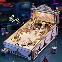 Maquette en bois Flipper Pinball 3D Rokr EG01, un puzzle 3D pour experts