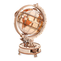 Globe lumineux électrique Rokr ST003D, puzzle 3D bois motorisé