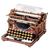 Machine à écrire mécanique Rokr LK703C version Magic, puzzle 3D bois