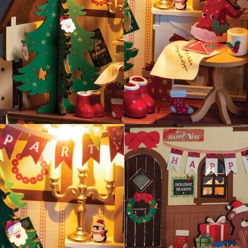 ROLIFE - PUZZLE 3D BOIS - Chalet de Noël - DS036 - Golemites - Rokr
