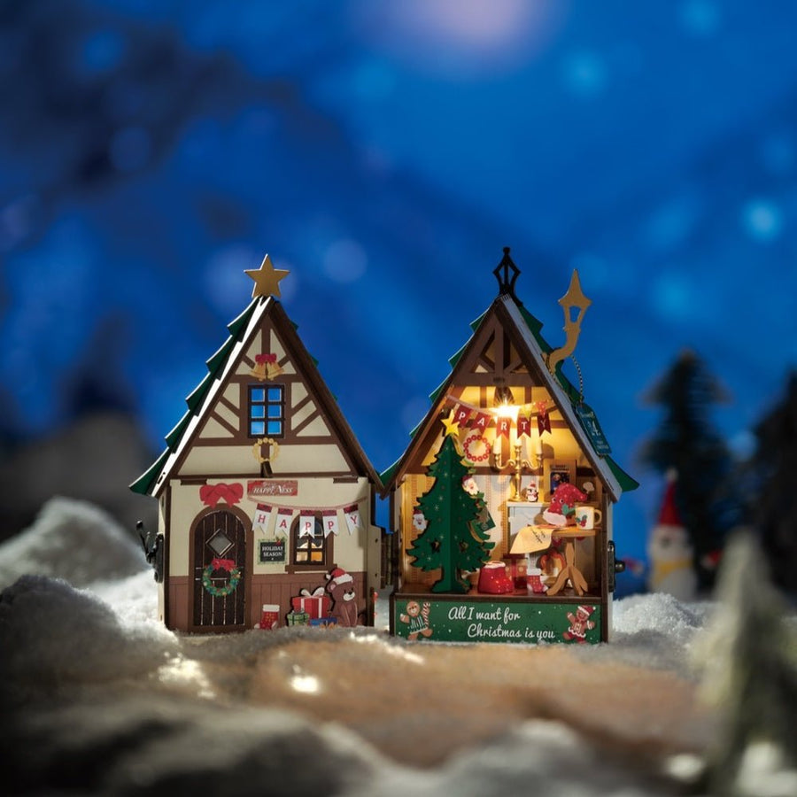 ROLIFE - PUZZLE 3D BOIS - Chalet de Noël - DS036 - Golemites - Rokr
