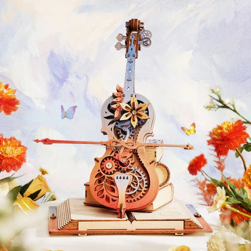 ROKR - PUZZLE 3D BOIS - ROKR | Violon Mécanique Édition Limitée - AMK63M - Golemites - Rokr