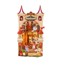 Book Nook Parc d'Attractions Féerique TGB17 assemblé, château et carrousel éclairés