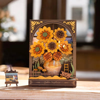 Maquette bois les tournesols