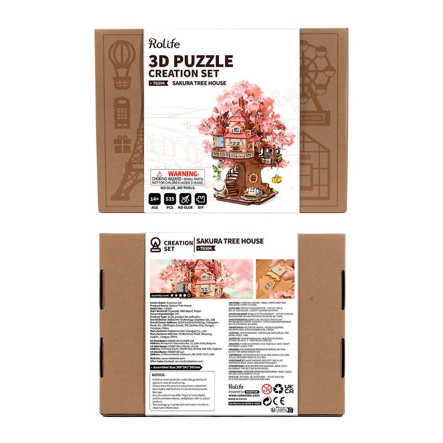 ROLIFE - maison de poupées - Puzzle 3D en bois Sakura Tree House TGS04 - TGS04 - Golemites - Rokr