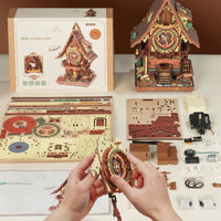 ROKR - PUZZLE 3D - Maquette bois Horloge à Coucou - LC901C - Golemites - Rokr