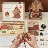 ROKR - PUZZLE 3D - Maquette bois Horloge à Coucou - LC901C - Golemites - Rokr