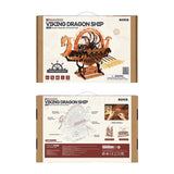 ROKR - PUZZLE 3D BOIS - Maquette Bois | Drakkar Viking - LK802 - Golemites - Rokr